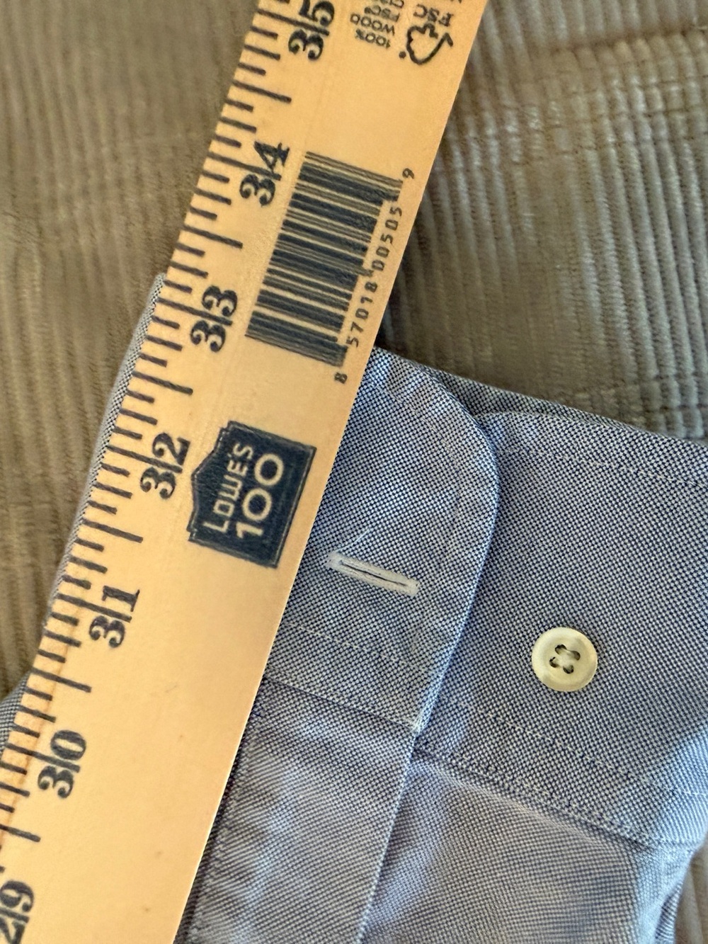 Brooks Brothers 346 Blue Oxford Button-Down Shirt – Men’s 17½ / 34-35 - Picture 7 of 9